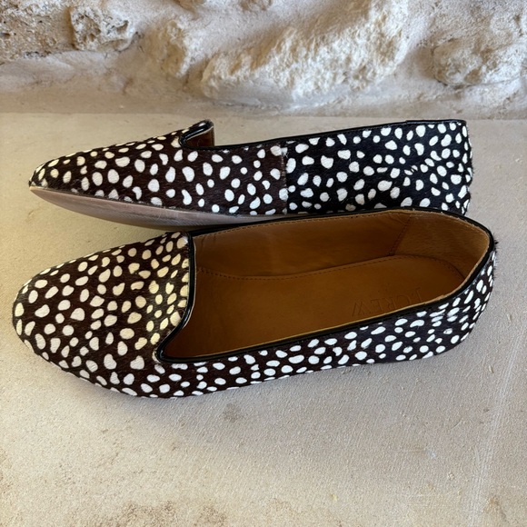 J. Crew Cora Calf Hair Loafers Flats Driving Driving Moccasins - Picture 3 of 8